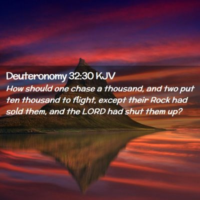 Picture 02 - Deuteronomy 32:30 KJV - How should one chase a thousand, and two put ten - Bible Verse Picture