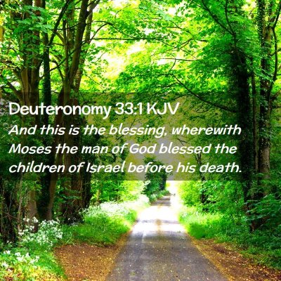 Picture 02 - Deuteronomy 33:1 KJV - And this is the blessing, wherewith Moses the man - Bible Verse Picture