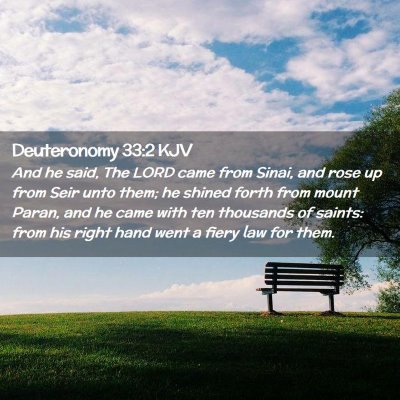 Picture 02 - Deuteronomy 33:2 KJV - And he said, The LORD came from Sinai, and rose - Bible Verse Picture