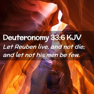 Picture 02 - Deuteronomy 33:6 KJV - Let Reuben live, and not die; and let not his men - Bible Verse Picture