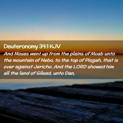 Picture 02 - Deuteronomy 34:1 KJV - And Moses went up from the plains of Moab unto - Bible Verse Picture