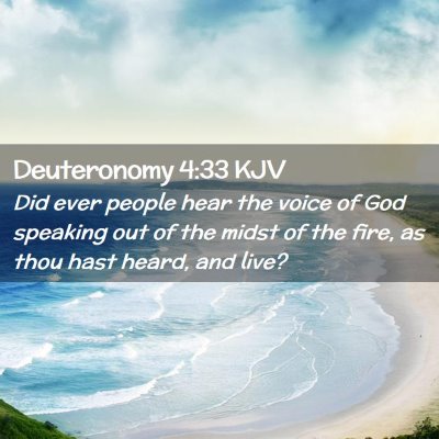 Picture 02 - Deuteronomy 4:33 KJV - Did ever people hear the voice of God speaking - Bible Verse Picture