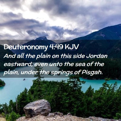 Picture 02 - Deuteronomy 4:49 KJV - And all the plain on this side Jordan eastward, - Bible Verse Picture