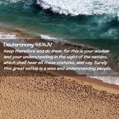 Picture 02 - Deuteronomy 4:6 KJV - Keep therefore and do them; for this is your - Bible Verse Picture