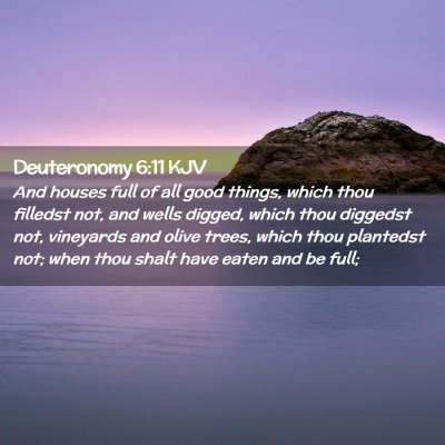 Picture 02 - Deuteronomy 6:11 KJV - And houses full of all good things, which thou - Bible Verse Picture