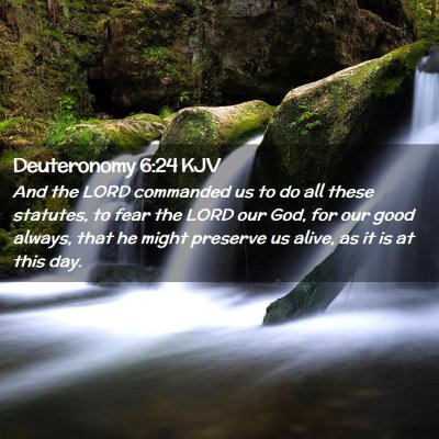 Picture 02 - Deuteronomy 6:24 KJV - And the LORD commanded us to do all these - Bible Verse Picture