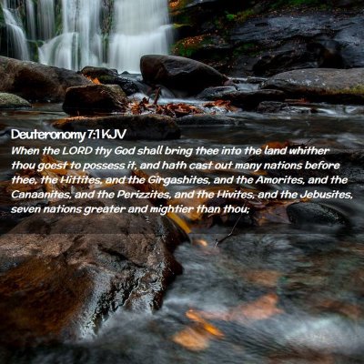 Picture 02 - Deuteronomy 7:1 KJV - When the LORD thy God shall bring thee into the - Bible Verse Picture