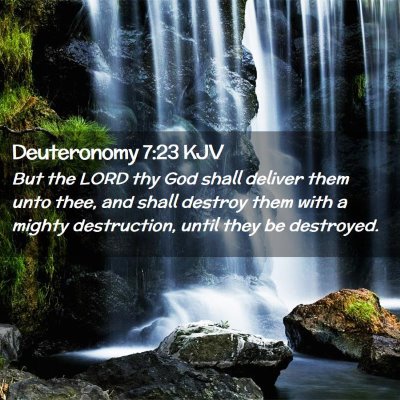 Picture 02 - Deuteronomy 7:23 KJV - But the LORD thy God shall deliver them unto - Bible Verse Picture