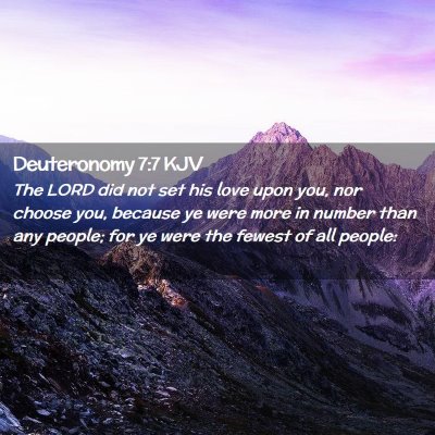 Picture 02 - Deuteronomy 7:7 KJV - The LORD did not set his love upon you, nor - Bible Verse Picture