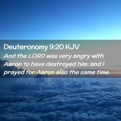 Picture 02 - Deuteronomy 9:20 KJV - And the LORD was very angry with Aaron to have - Bible Verse Picture