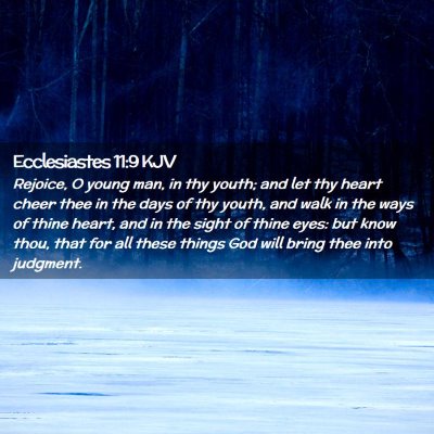 Picture 02 - Ecclesiastes 11:9 KJV - Rejoice, O young man, in thy youth; and let thy - Bible Verse Picture