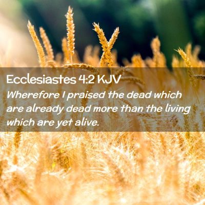 Picture 02 - Ecclesiastes 4:2 KJV - Wherefore I praised the dead which are already - Bible Verse Picture