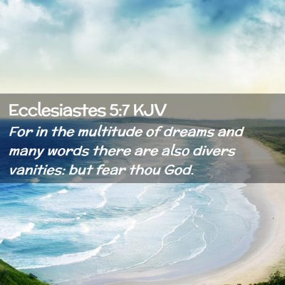 Picture 02 - Ecclesiastes 5:7 KJV - For in the multitude of dreams and many words - Bible Verse Picture