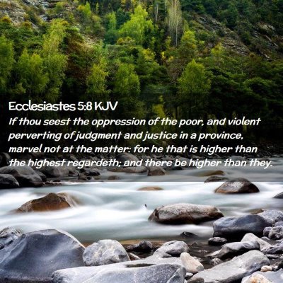 Picture 02 - Ecclesiastes 5:8 KJV - If thou seest the oppression of the poor, and - Bible Verse Picture