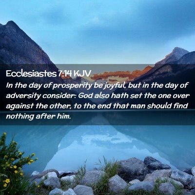 Picture 02 - Ecclesiastes 7:14 KJV - In the day of prosperity be joyful, but in the - Bible Verse Picture