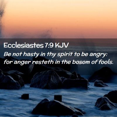 Picture 02 - Ecclesiastes 7:9 KJV - Be not hasty in thy spirit to be angry: for anger - Bible Verse Picture