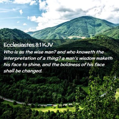 Picture 02 - Ecclesiastes 8:1 KJV - Who is as the wise man? and who knoweth the - Bible Verse Picture