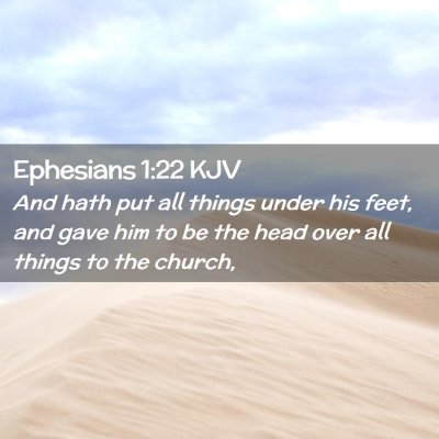 Picture 02 - Ephesians 1:22 KJV - And hath put all things under his feet, and gave - Bible Verse Picture