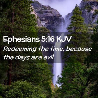 Picture 02 - Ephesians 5:16 KJV - Redeeming the time, because the days are - Bible Verse Picture
