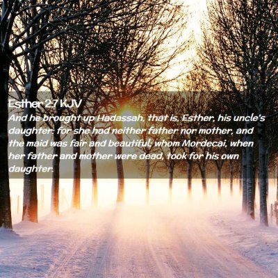 Picture 02 - Esther 2:7 KJV - And he brought up Hadassah, that is, Esther, his - Bible Verse Picture