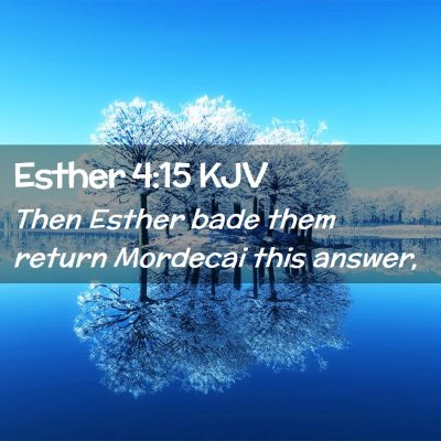 Picture 02 - Esther 4:15 KJV - Then Esther bade them return Mordecai this - Bible Verse Picture