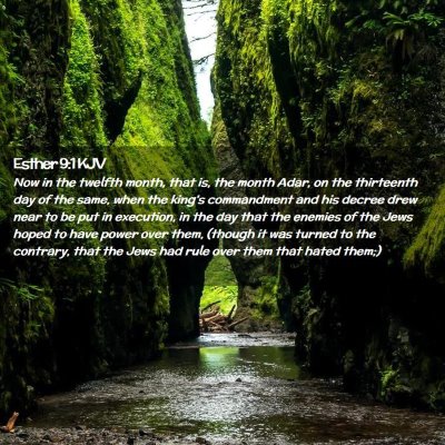 Picture 02 - Esther 9:1 KJV - Now in the twelfth month, that is, the month - Bible Verse Picture