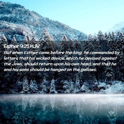 Picture 02 - Esther 9:25 KJV - But when Esther came before the king, he - Bible Verse Picture