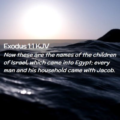 Picture 02 - Exodus 1:1 KJV - Now these are the names of the children of - Bible Verse Picture