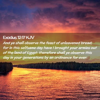 Picture 02 - Exodus 12:17 KJV - And ye shall observe the feast of unleavened - Bible Verse Picture