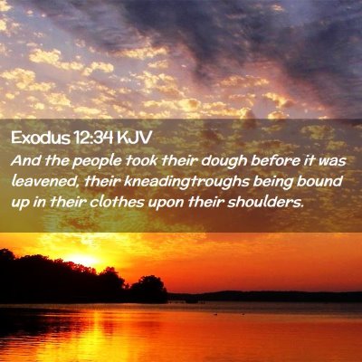Picture 02 - Exodus 12:34 KJV - And the people took their dough before it was - Bible Verse Picture