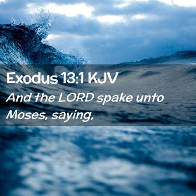 Picture 02 - Exodus 13:1 KJV - And the LORD spake unto Moses, - Bible Verse Picture