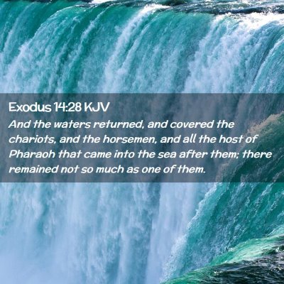 Picture 02 - Exodus 14:28 KJV - And the waters returned, and covered the - Bible Verse Picture
