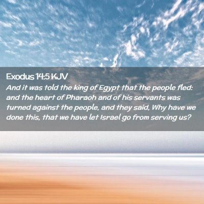 Picture 02 - Exodus 14:5 KJV - And it was told the king of Egypt that the people - Bible Verse Picture