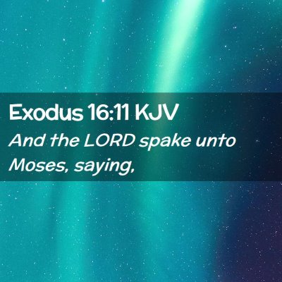 Picture 02 - Exodus 16:11 KJV - And the LORD spake unto Moses, - Bible Verse Picture