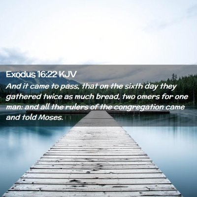 Picture 02 - Exodus 16:22 KJV - And it came to pass, that on the sixth day they - Bible Verse Picture
