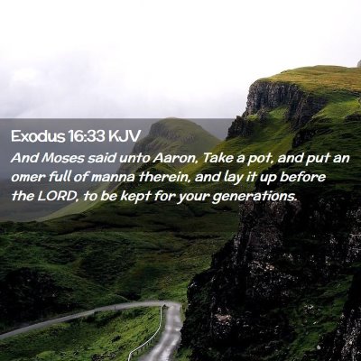 Picture 02 - Exodus 16:33 KJV - And Moses said unto Aaron, Take a pot, and put an - Bible Verse Picture