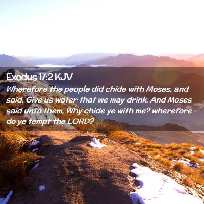 Picture 02 - Exodus 17:2 KJV - Wherefore the people did chide with Moses, and - Bible Verse Picture