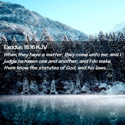 Picture 02 - Exodus 18:16 KJV - When they have a matter, they come unto me; and I - Bible Verse Picture