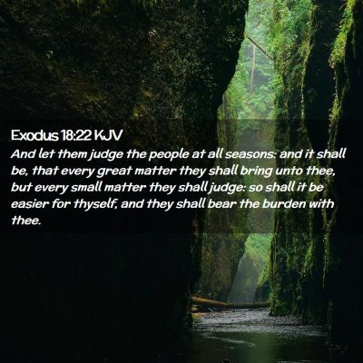 Picture 02 - Exodus 18:22 KJV - And let them judge the people at all seasons: and - Bible Verse Picture