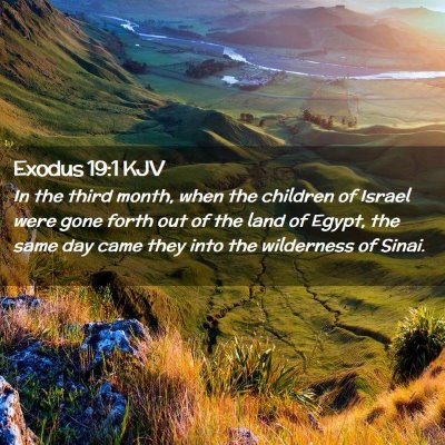 Picture 02 - Exodus 19:1 KJV - In the third month, when the children of Israel - Bible Verse Picture