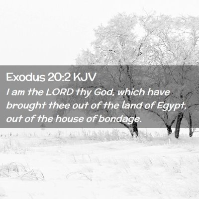 Picture 02 - Exodus 20:2 KJV - I am the LORD thy God, which have brought thee - Bible Verse Picture