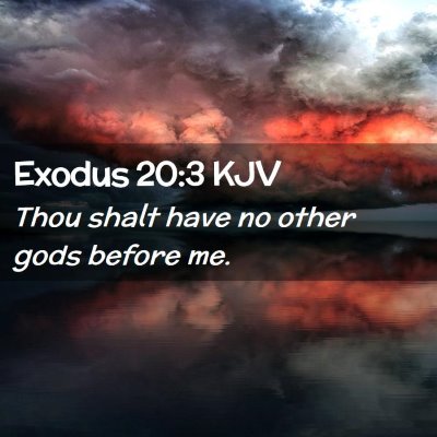 Picture 02 - Exodus 20:3 KJV - Thou shalt have no other gods before - Bible Verse Picture