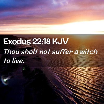 Picture 02 - Exodus 22:18 KJV - Thou shalt not suffer a witch to - Bible Verse Picture