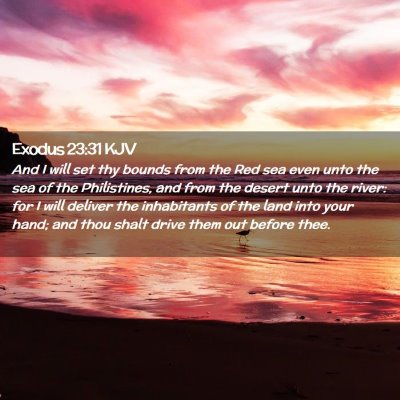Picture 02 - Exodus 23:31 KJV - And I will set thy bounds from the Red sea even - Bible Verse Picture