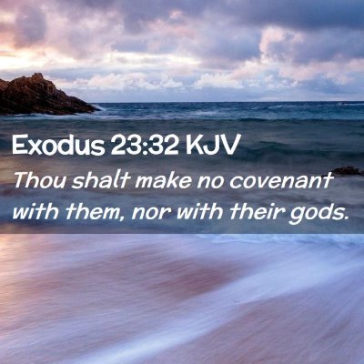 Picture 02 - Exodus 23:32 KJV - Thou shalt make no covenant with them, nor with - Bible Verse Picture