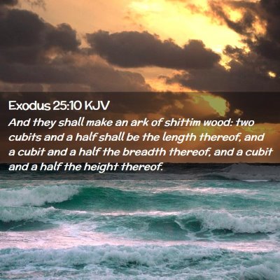 Picture 02 - Exodus 25:10 KJV - And they shall make an ark of shittim wood: two - Bible Verse Picture