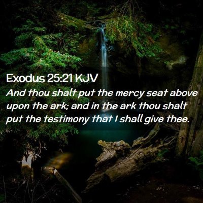 Picture 02 - Exodus 25:21 KJV - And thou shalt put the mercy seat above upon the - Bible Verse Picture