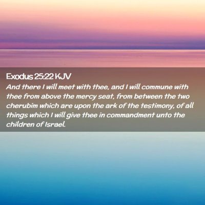 Picture 02 - Exodus 25:22 KJV - And there I will meet with thee, and I will - Bible Verse Picture