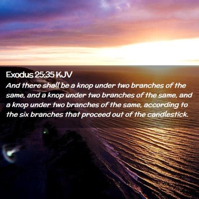 Picture 02 - Exodus 25:35 KJV - And there shall be a knop under two branches of - Bible Verse Picture