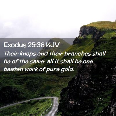 Picture 02 - Exodus 25:36 KJV - Their knops and their branches shall be of the - Bible Verse Picture